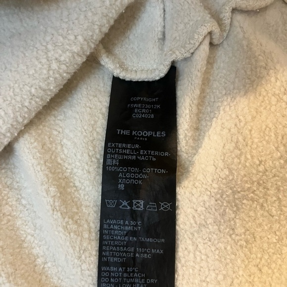 The Kooples Cream Crewneck Sweatshirt size 0 - Picture 4 of 4
